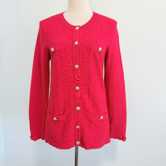 Karl Lagerfeld Sweaters - Karl Lagerfeld Paris Women’s Wine Red Cardigan Sweater – Size S